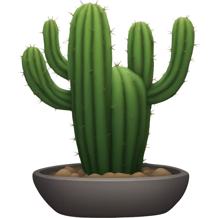 Black cactus emoji