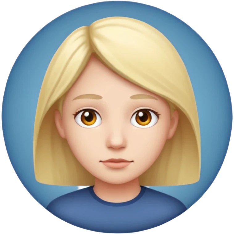 un personnage de face dans un rond en mode photo de profil emoji