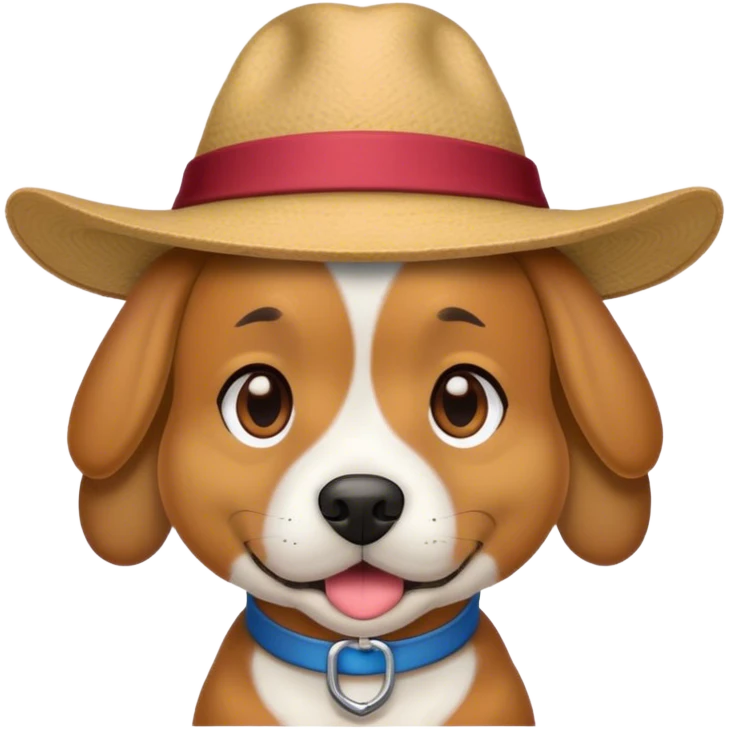 cane con il cappello emoji