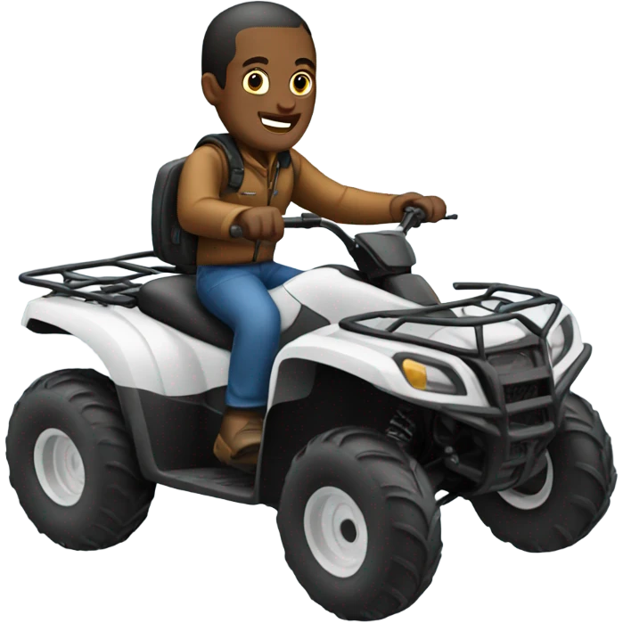Man riding ATV emoji