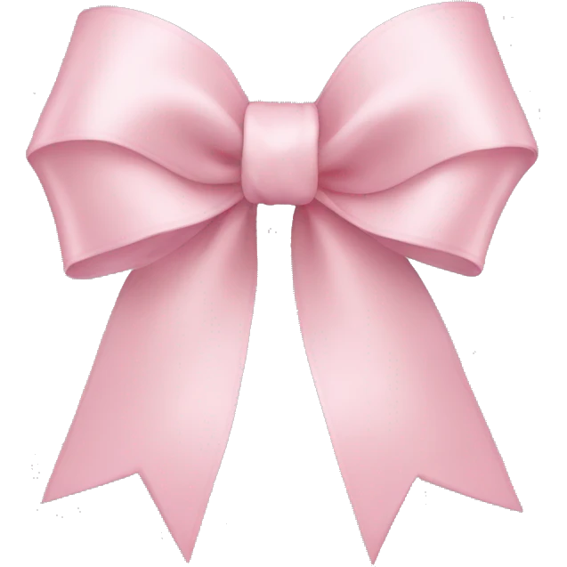light pink ribbon bow emoji