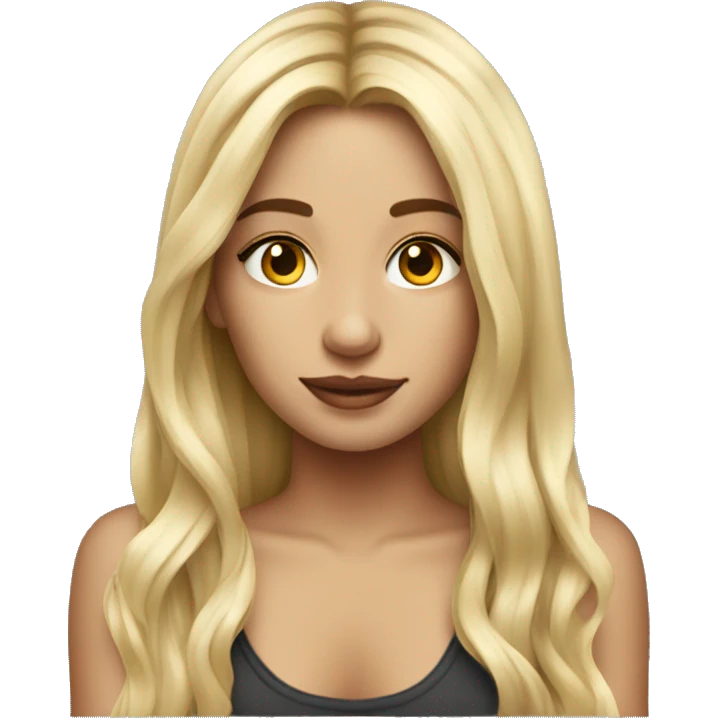 tatto artist girl with long blond hair emoji
