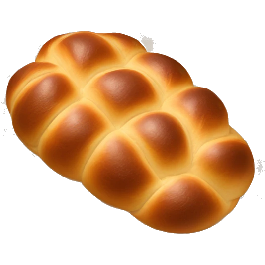 Challah in plaid print emoji