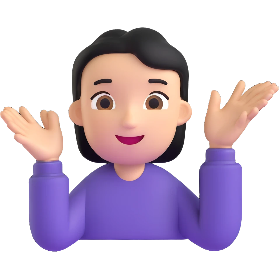 friendly face with open gesture emoji