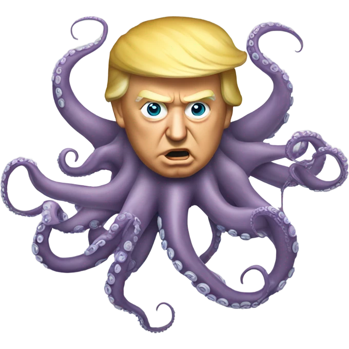 Donald trump as an octopus emoji