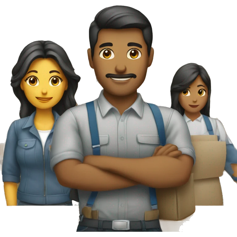 trabajador HOMBBRES Y MUJERES EN UNA TIENDA DE APPLE emoji