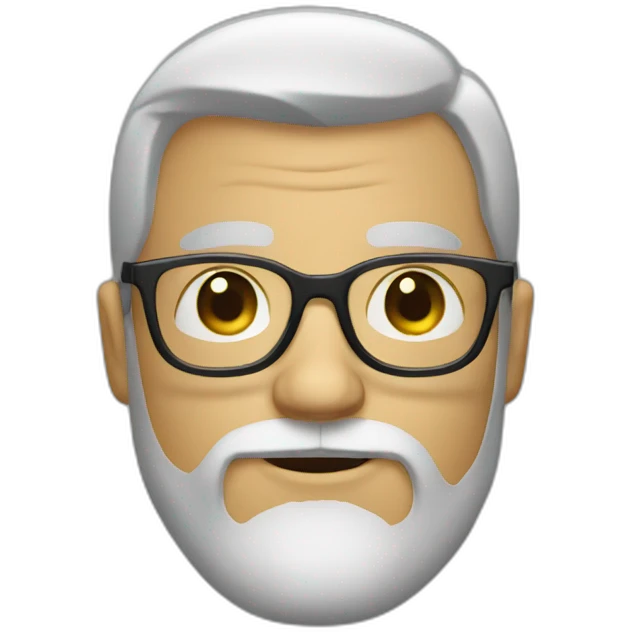 guy with beard and heavy glasses emoji
