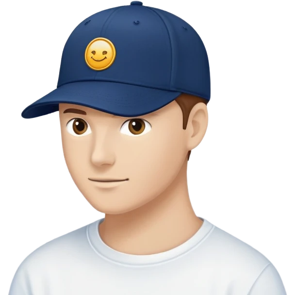 cap with a simple logo on the front panel emoji