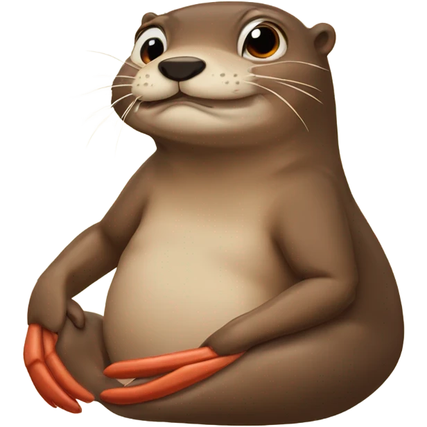 Crabe mixed with an otter  emoji