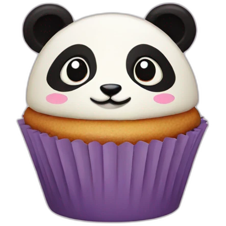 panda cupcake emoji