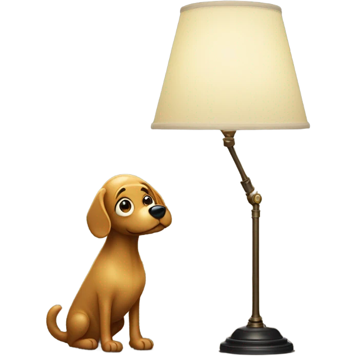 Worm dog giving advice to anamorphic lamp emoji