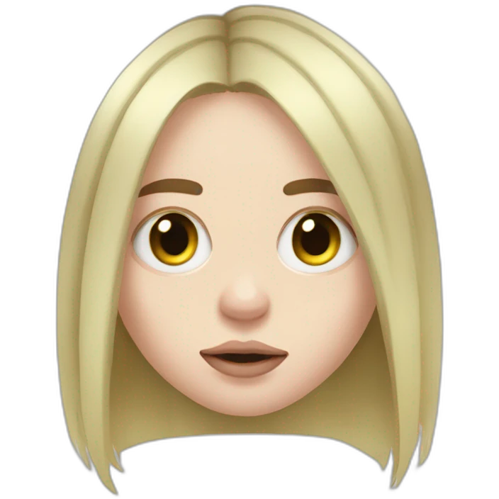 Billie Eilish with a little nose emoji