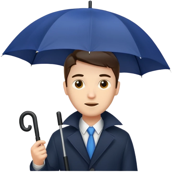 man holding umbrella emoji