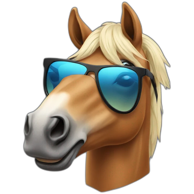 Horse with sunglasses emoji