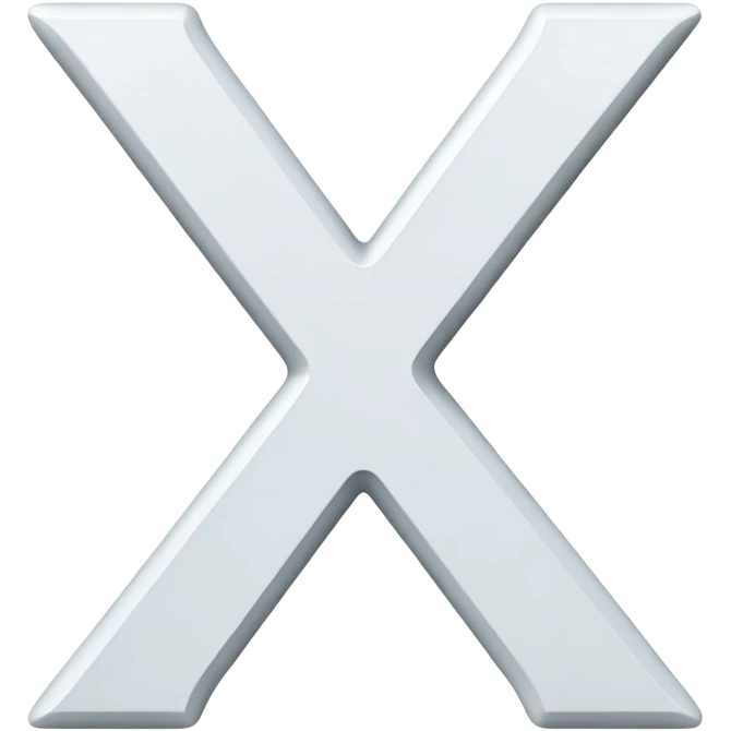 white letter X emoji