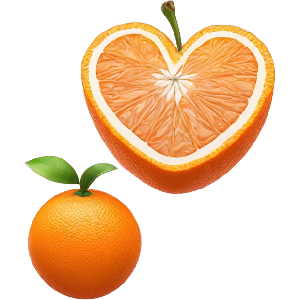 orange and love emoji
