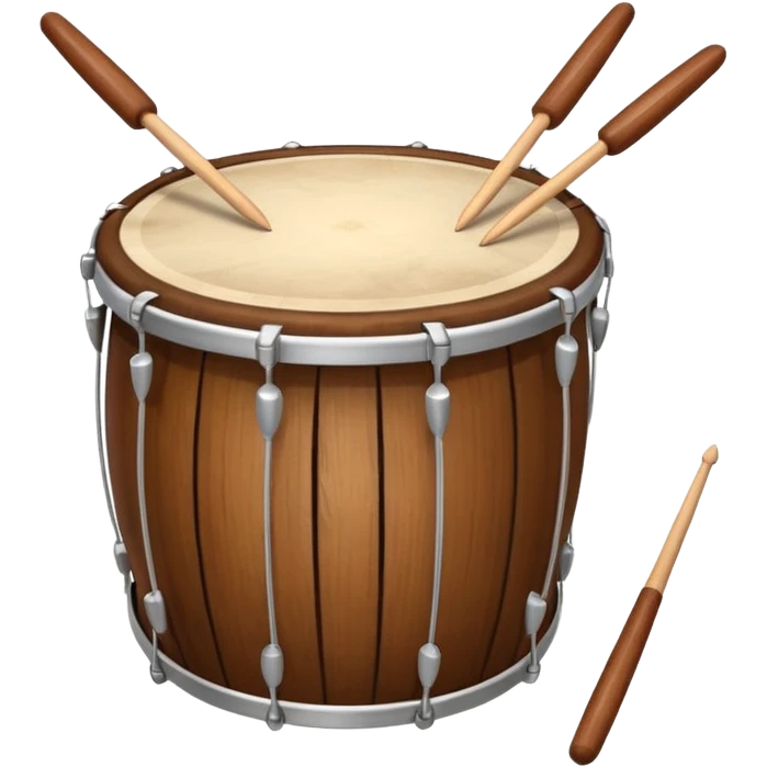 traditional drum with drumsticks emoji
