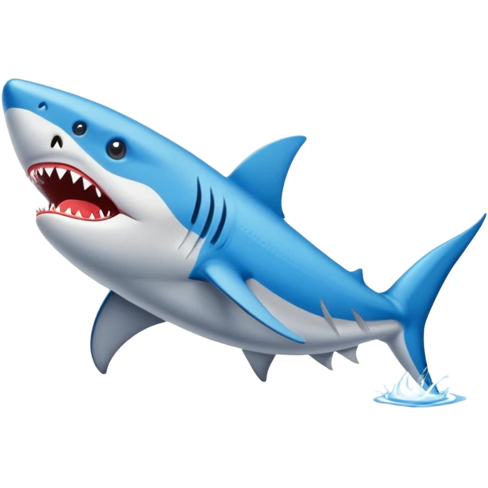 Un tiburón con zapatillas azules en la arena emoji