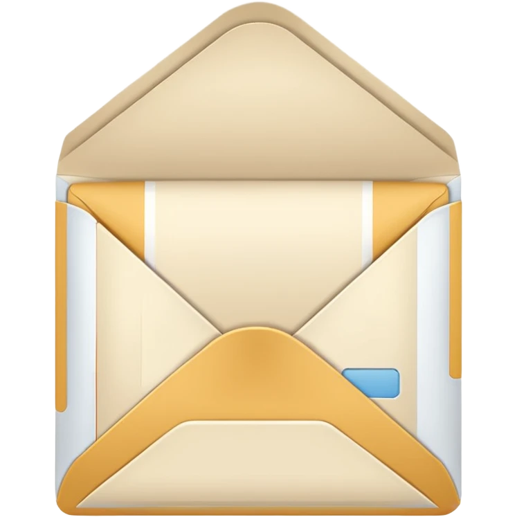 clean light beige envelope without emojis emoji