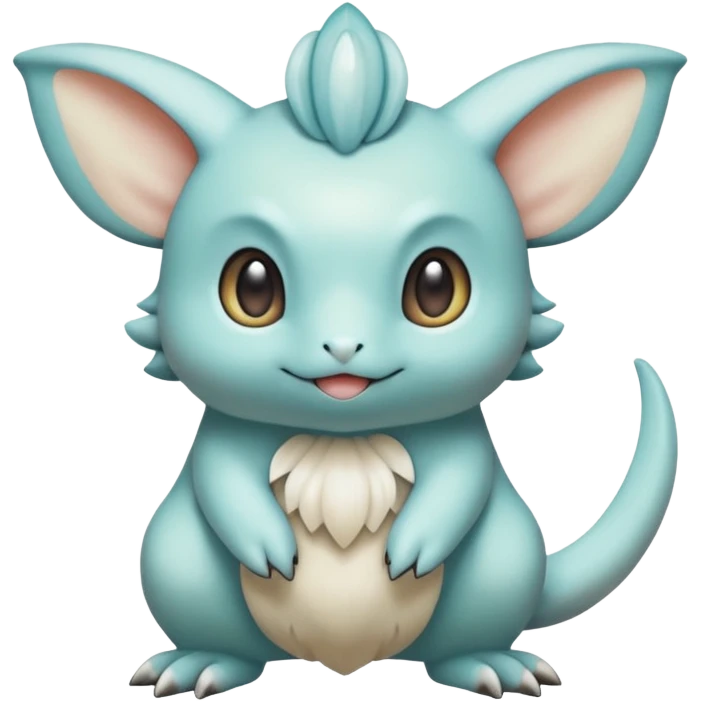 White soft natural realistic romantic vintage antique divine beautiful elegant pretty precious cute young youthful  Fakémon-Pokémon-hybrid-creature emoji
