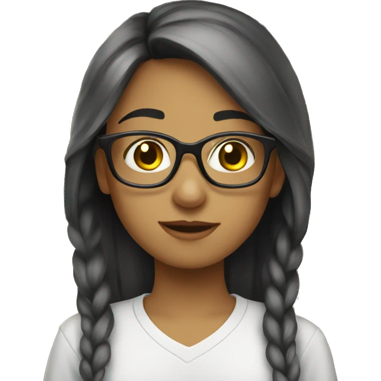 girl white nerd who loves lots of books emoji