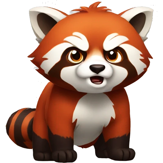 angry red panda emoji