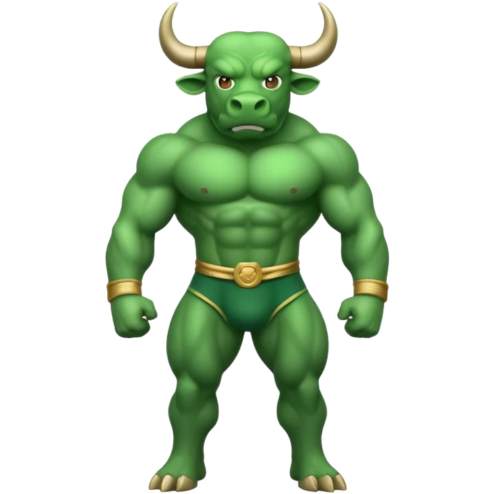 Green bull emoji
