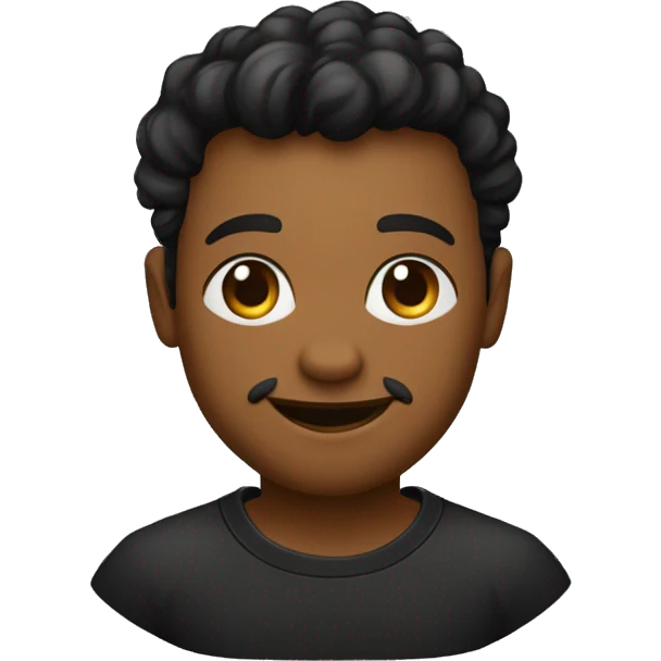 homem jovem com cabelo preto liso, pele clara, camiseta preta fazendo sinal de positivo com as mãos emoji