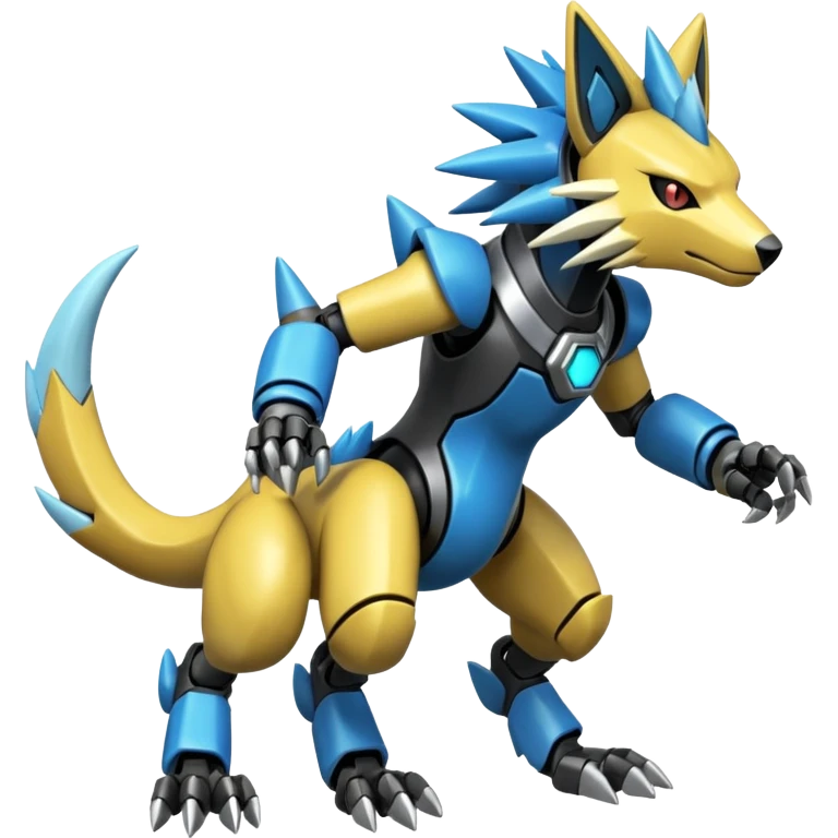 Mechanical Manectric-Zeraora-Vernid-Primagen-Protogen-Fakémon-Pokémon-creature-fusion (full body) emoji