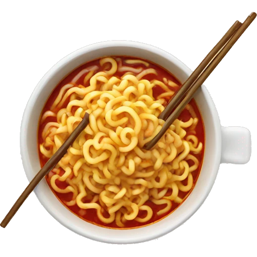 A Cup of Chili ramen noodles  emoji