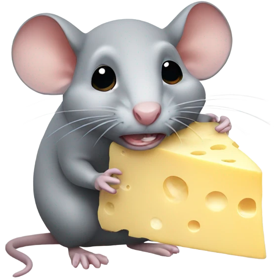 Rat eating cheese  emoji