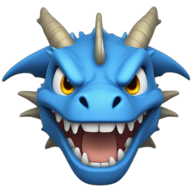 Blue dluffy Dragon emoji
