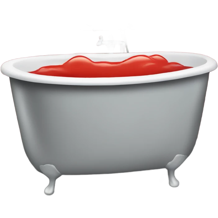 red water in bath tub emoji