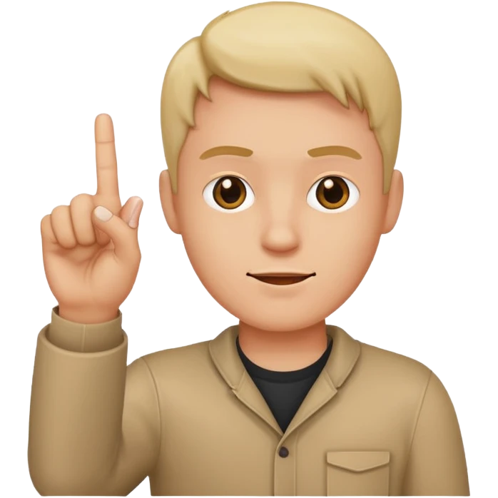 Man, holding up middle finger emoji