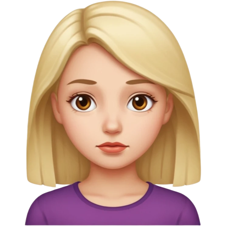 Girl giving side eye emoji