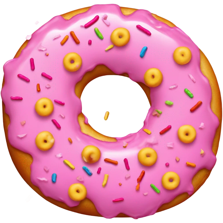 a broken heart, but the heard is a pink sprinkled donut emoji