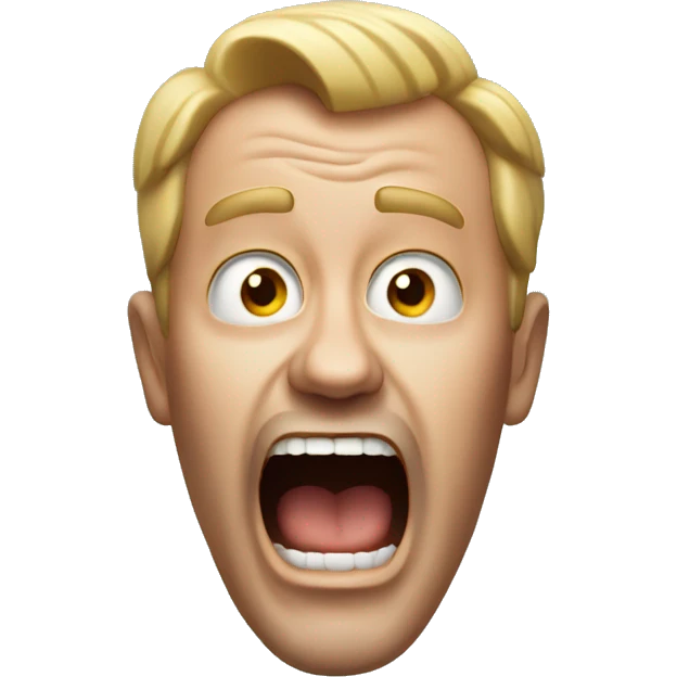 man screaming emoji