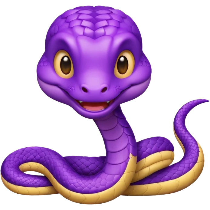  i want a animated emoji with the text "'Lil Viper sorry" for a little purple cute viper emoji