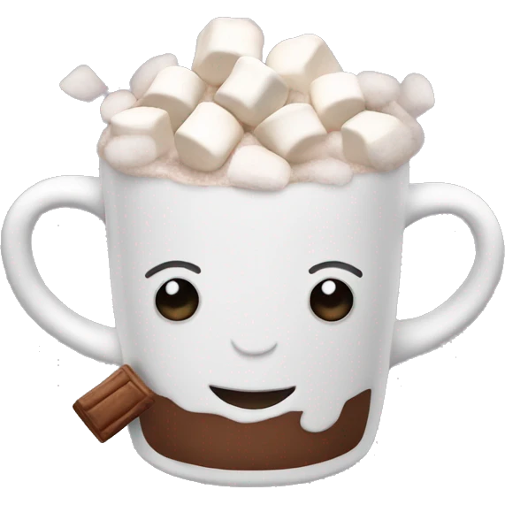 Hot cocoa with marshmallows emoji
