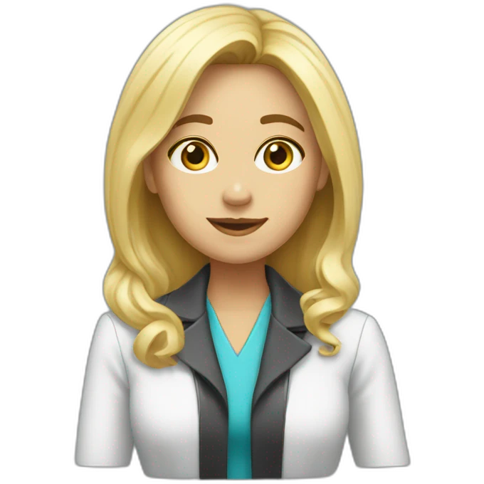 Psycologist girl blonde emoji