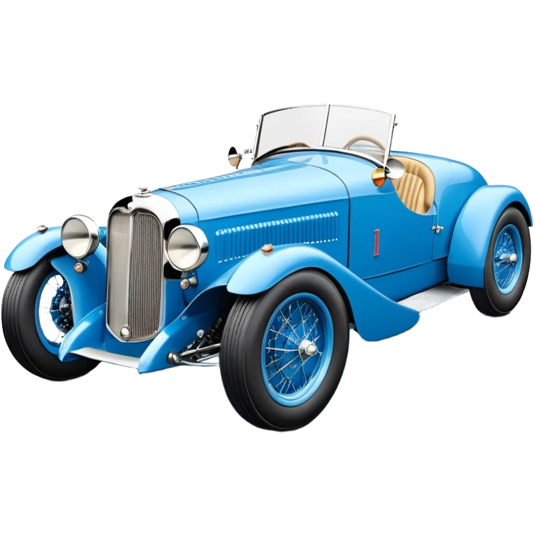  Hazy-blue Fenderless extended-wheelbase 1933 luxury racing Cord lowered powerful V-8 engined racing car featuring advanced rugged 4 wheel independent suspension, power steering, disc brakes, small leather covered steering wheel, side mounted cowl exhaust  emoji