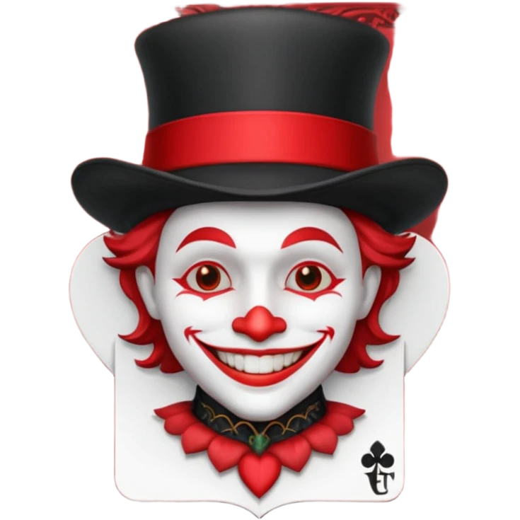 playing card joker of hearts emoji