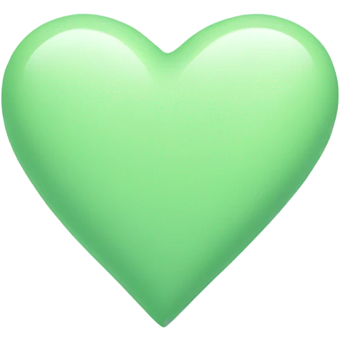 Pastel green heart emoji