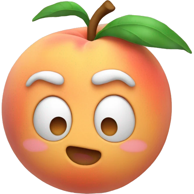 3D peach  emoji