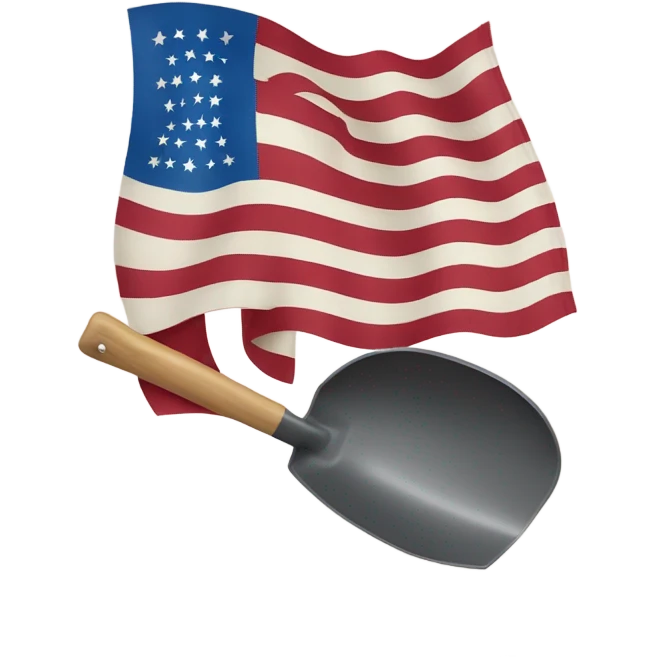 American Shovel flag emoji