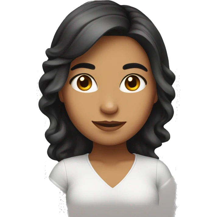 very cute latina with mid size hair  emoji