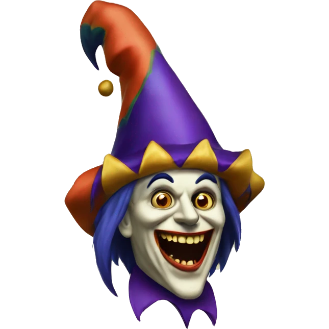 vintage scary jester  emoji