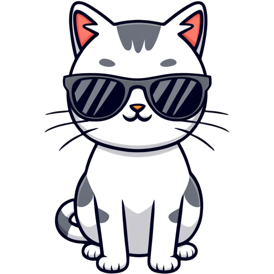 Cat with sunglasses emoji