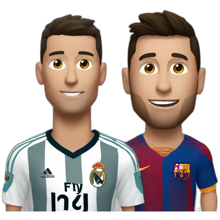 Cr7 qui pleure devant Messi emoji