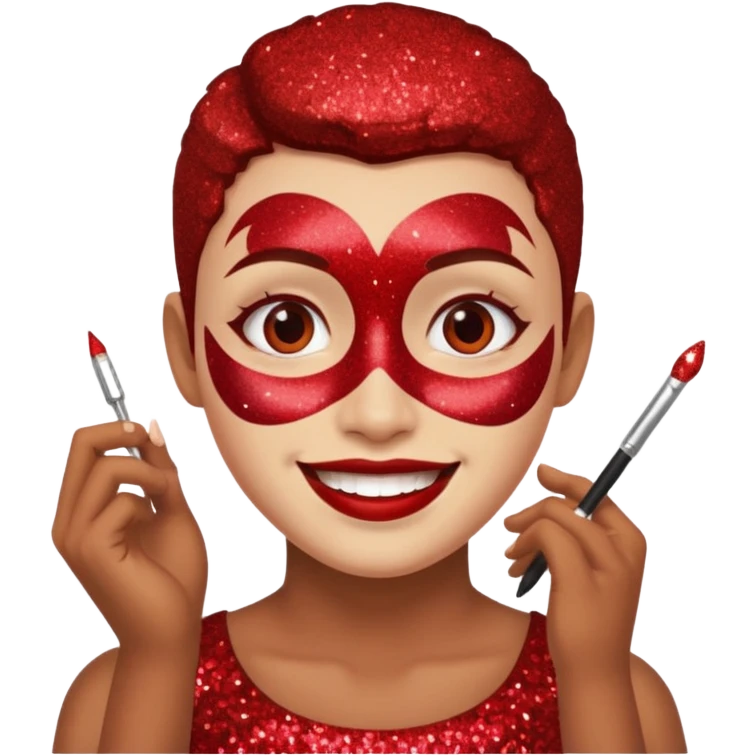 red glitter artist emoji